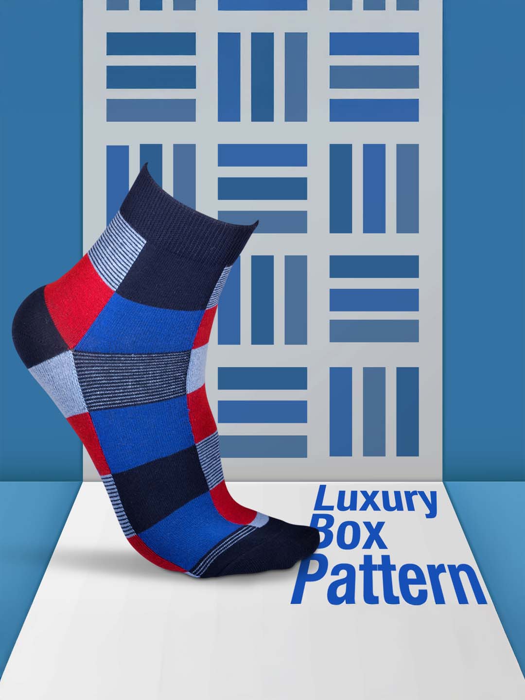 Socks Sutra by Macroman M-Series Men’s Ankle Length Socks (Pack of 3) | Cotton Spandex, Comfortable & Breathable | MM3008