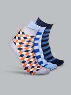Socks Sutra by Macroman M-Series Men’s Ankle Length Socks (Pack of 3) | Cotton Spandex, Comfortable & Breathable | MM3009