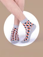 Socks Sutra by Macroman M-Series Men’s Ankle Length Socks (Pack of 3) | Cotton Spandex, Comfortable & Breathable | MM3009