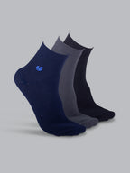Socks Sutra by Macroman M-Series Men’s Ankle Length Socks (Pack of 3) | Cotton Spandex, Breathable & Stretch-Fit | MM3010