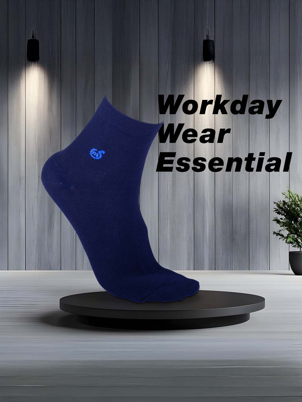 Socks Sutra by Macroman M-Series Men’s Ankle Length Socks (Pack of 3) | Cotton Spandex, Breathable & Stretch-Fit | MM3010