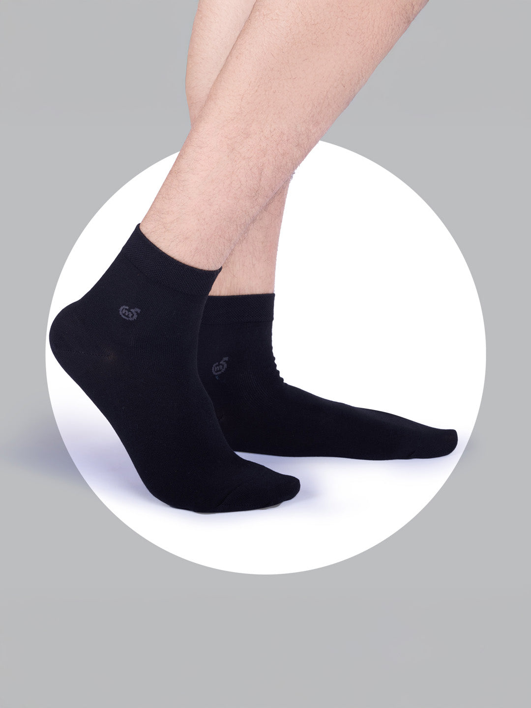 Socks Sutra by Macroman M-Series Men’s Ankle Length Socks (Pack of 3) | Cotton Spandex, Breathable & Stretch-Fit | MM3011
