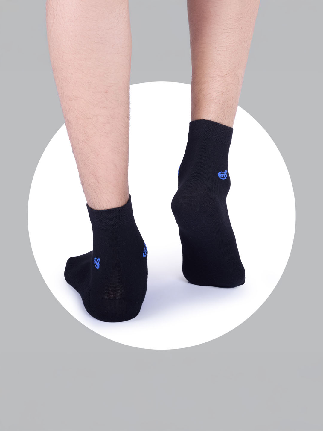 Socks Sutra by Macroman M-Series Men’s Ankle Length Socks (Pack of 3) | Cotton Spandex, Breathable & Stretch-Fit | MM3011