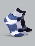 Socks Sutra by Macroman M-Series Men’s Ankle Length Socks (Pack of 3) | Cotton Spandex, Breathable & Stretch-Fit | M3014
