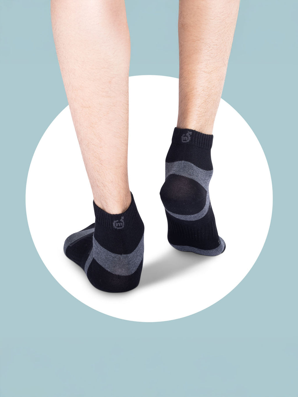 Socks Sutra by Macroman M-Series Men’s Ankle Length Socks (Pack of 3) | Cotton Spandex, Breathable & Stretch-Fit | M3014