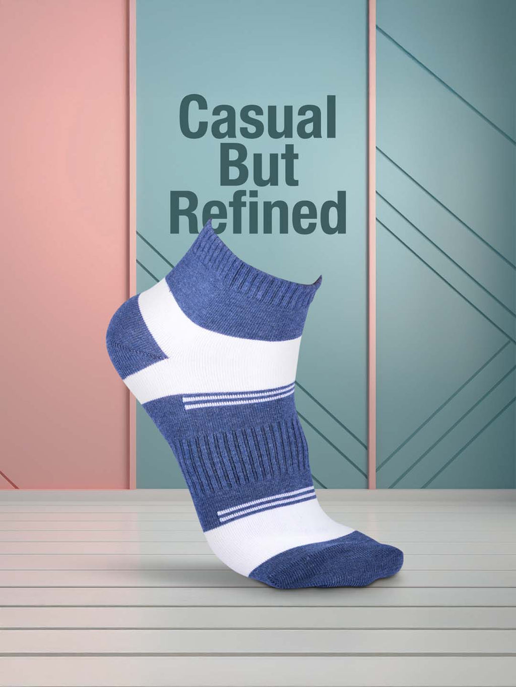 Socks Sutra by Macroman M-Series Men’s Ankle Length Socks (Pack of 3) | Cotton Spandex, Breathable & Stretch-Fit | M3014