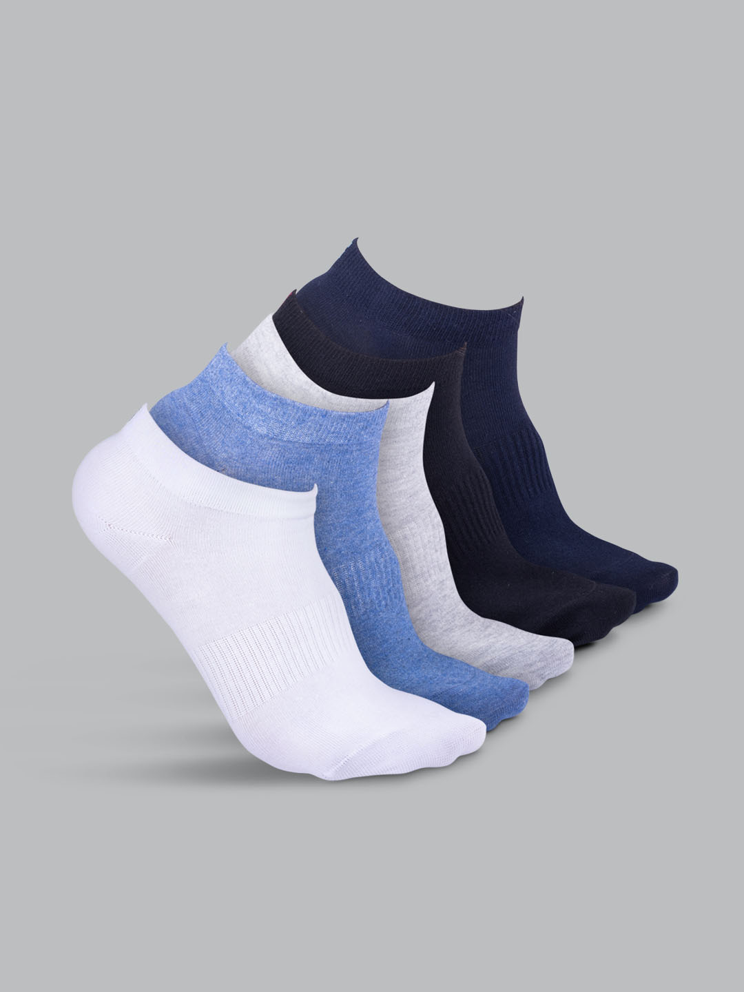 Socks Sutra by Macroman M-Series Men’s No-Show Footie Socks (Pack of 5) | Cotton Spandex, Anti-Slip & Odor-Control | MM3015