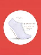 Socks Sutra by Macroman M-Series Men’s No-Show Footie Socks (Pack of 5) | Cotton Spandex, Anti-Slip & Odor-Control | MM3015