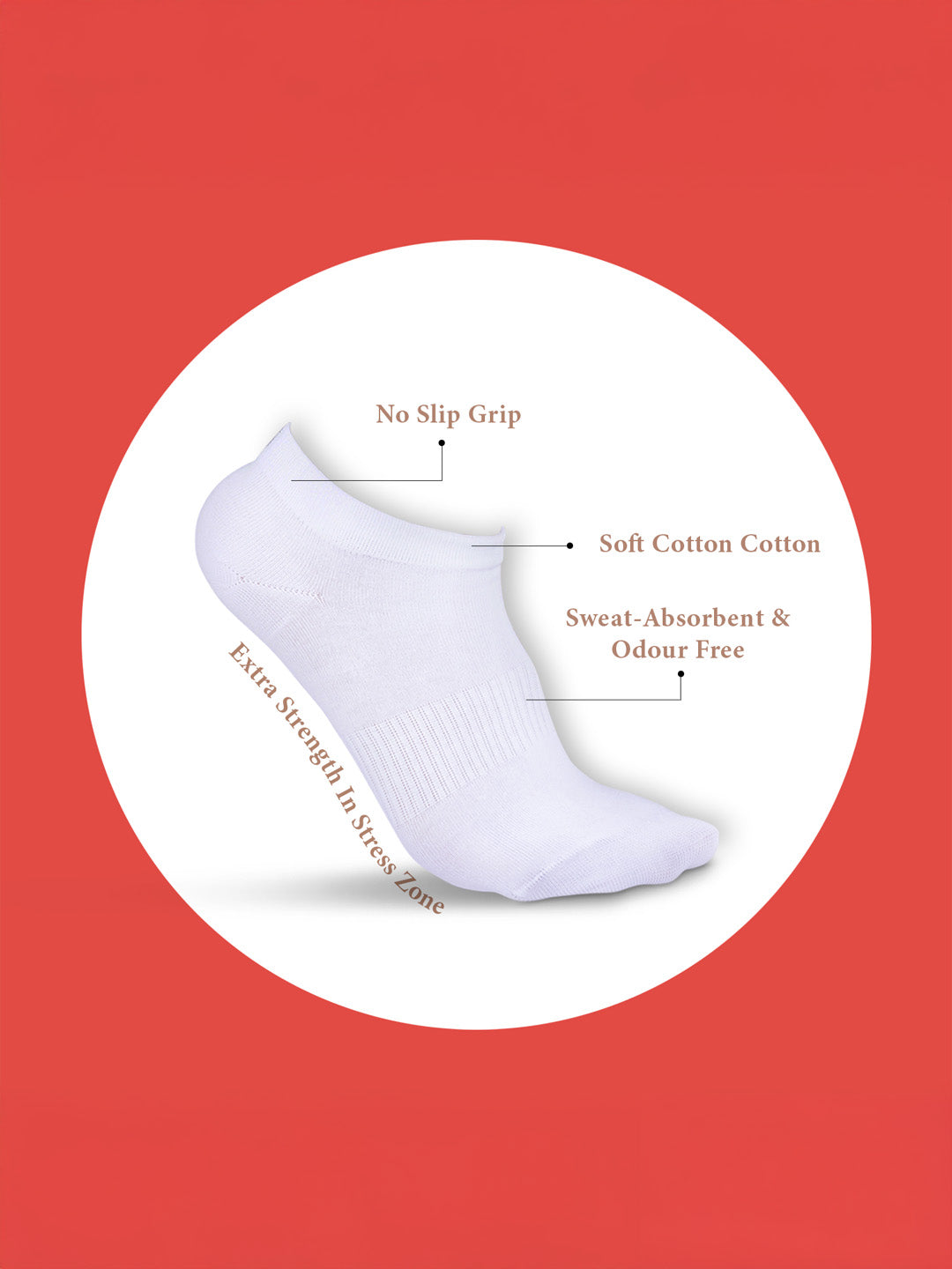 Socks Sutra by Macroman M-Series Men’s No-Show Footie Socks (Pack of 5) | Cotton Spandex, Anti-Slip & Odor-Control | MM3015