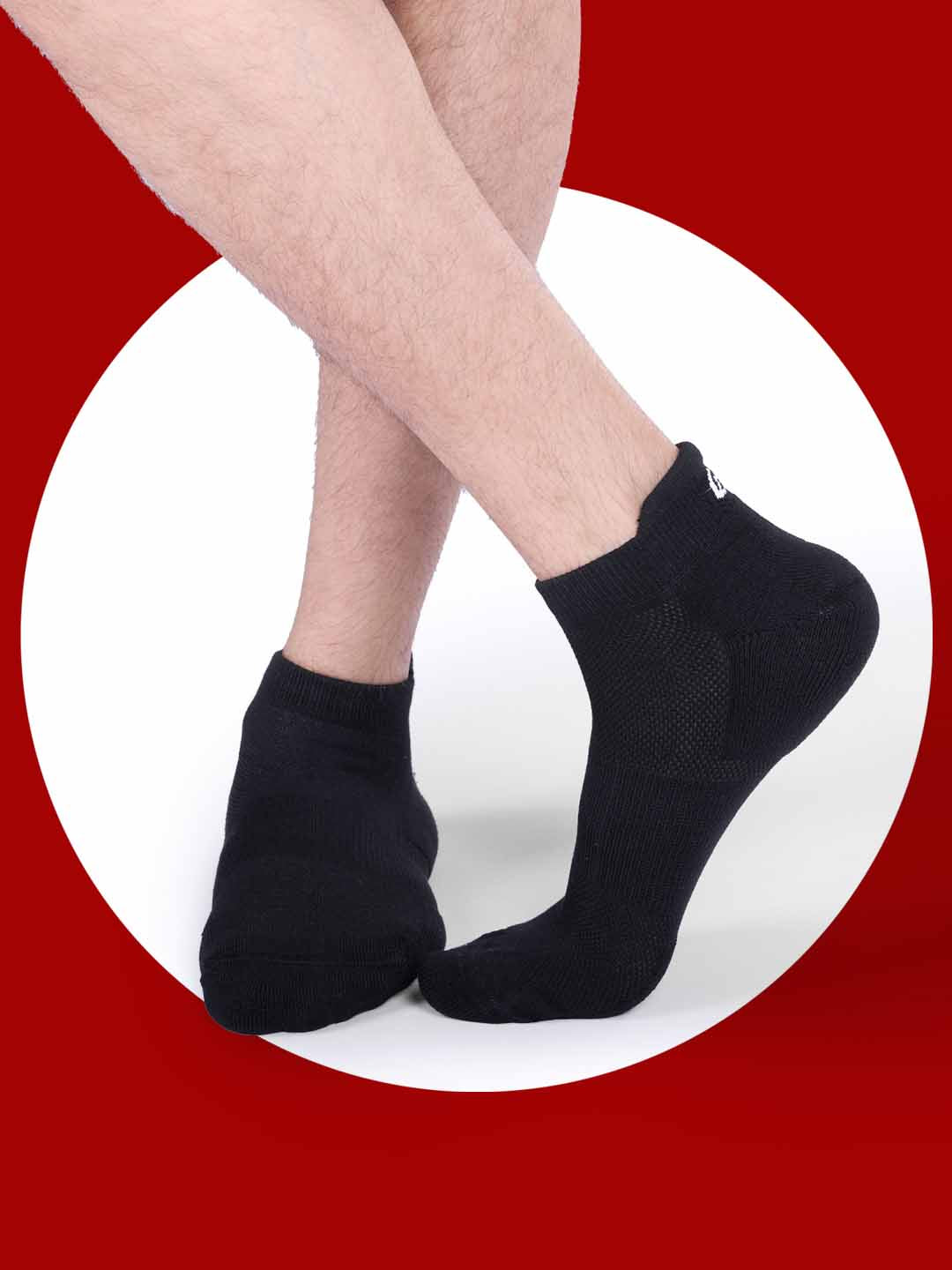 Socks Sutra by Macroman M-Series Men’s Ankle Length Socks (Pack of 3) | Bamboo Spandex Terry, Breathable & Moisture-Wicking | MM3016