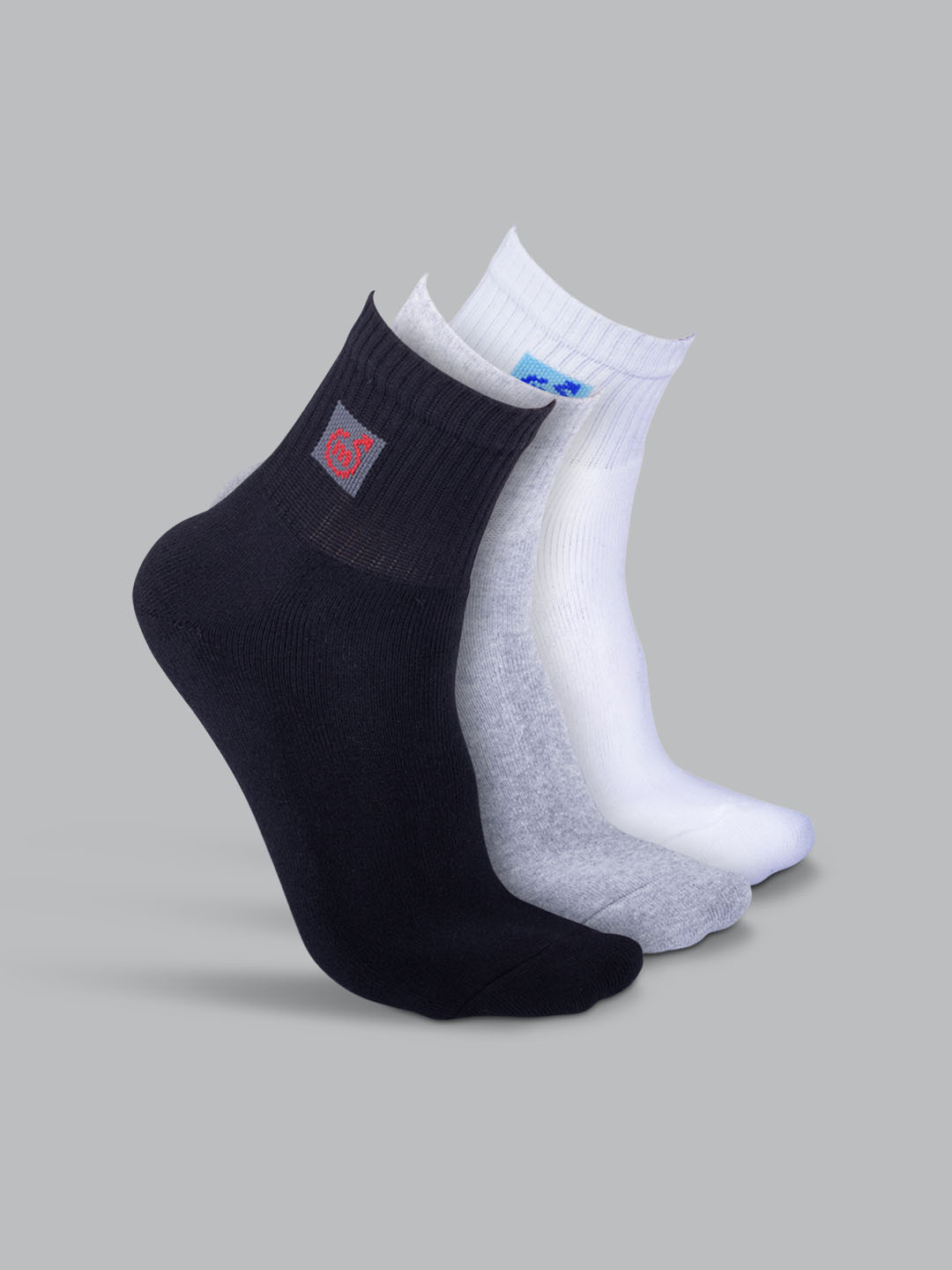Socks Sutra Men’s Ankle Length Sports Socks (Pack of 3) | Cotton Spandex, Sweat-Wicking & Comfortable | MM3017