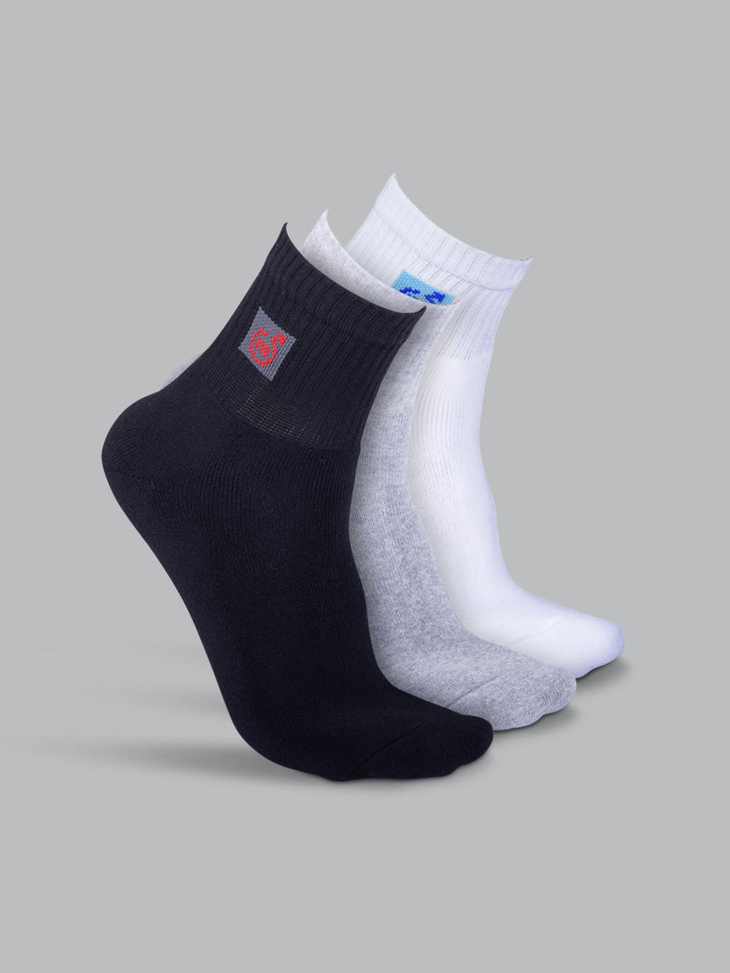 Socks Sutra Men’s Ankle Length Sports Socks (Pack of 3) | Cotton Spandex, Sweat-Wicking & Comfortable | MM3017