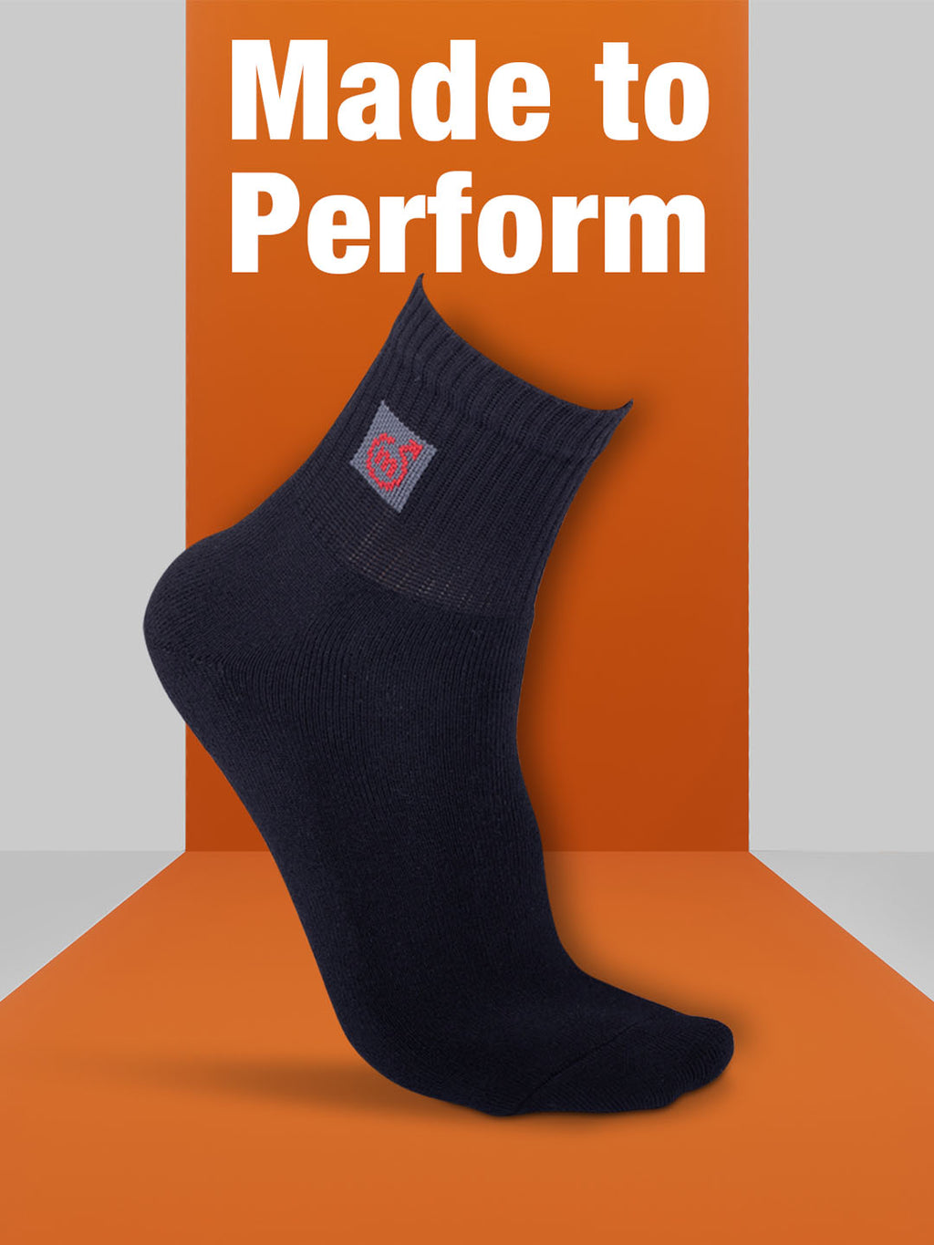 Socks Sutra Men’s Ankle Length Sports Socks (Pack of 3) | Cotton Spandex, Sweat-Wicking & Comfortable | MM3017