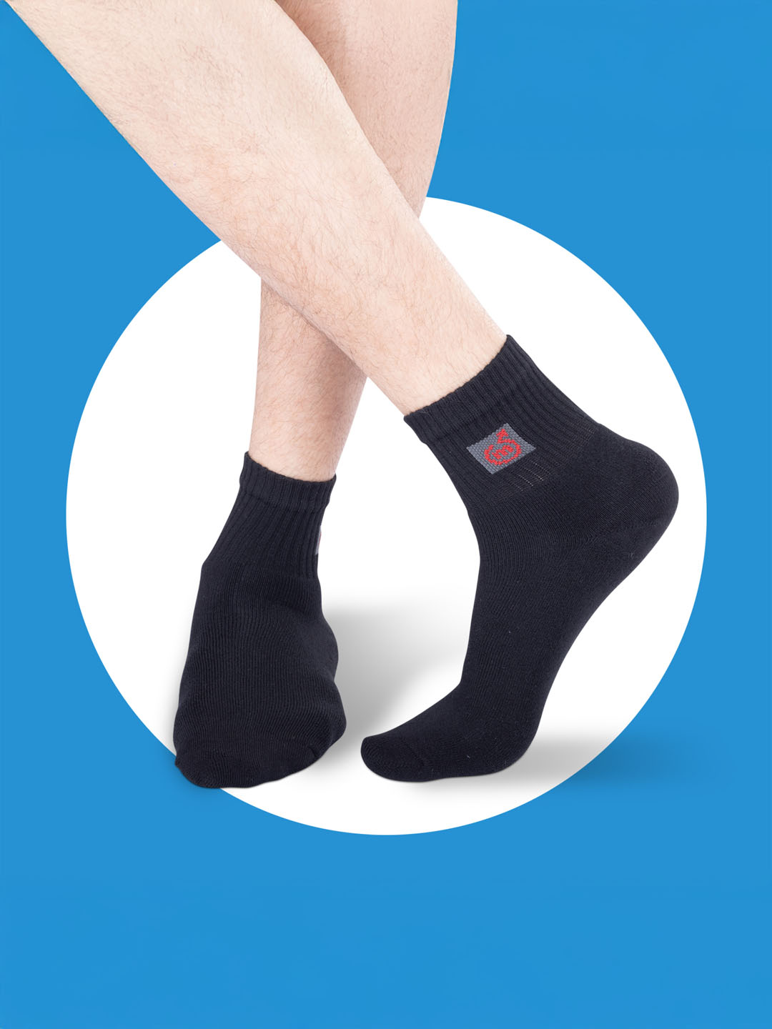 Socks Sutra by Macroman M-Series Men’s Ankle Length Sports Socks (Pack of 3) | Cotton Spandex, Sweat-Wicking & Comfortable | MM3018