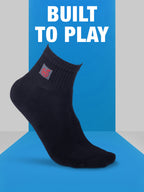 Socks Sutra by Macroman M-Series Men’s Ankle Length Sports Socks (Pack of 3) | Cotton Spandex, Sweat-Wicking & Comfortable | MM3018