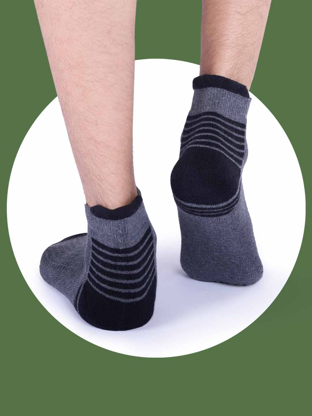 Socks Sutra by Macroman M-Series Men’s Ankle Length Sports Socks (Pack of 3) | Cotton Spandex, Sweat-Wicking & Comfortable | MM3019