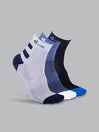 Socks Sutra Men’s Ankle Length Sports Socks (Pack of 3) | Cotton Spandex, Sweat-Wicking & Comfortable | MM3020
