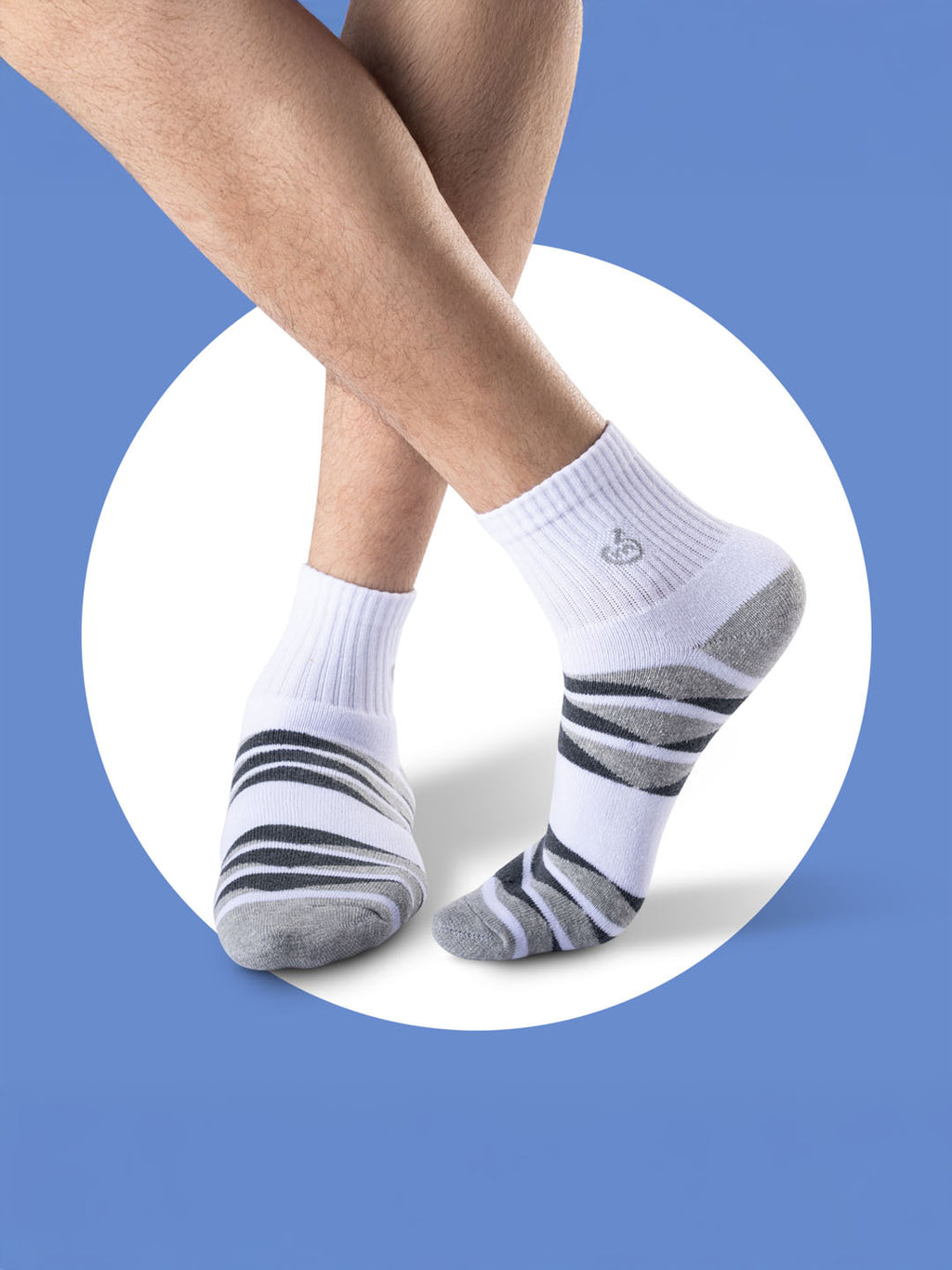Socks Sutra Men’s Ankle Length Sports Socks (Pack of 3) | Cotton Spandex, Sweat-Wicking & Comfortable | MM3021