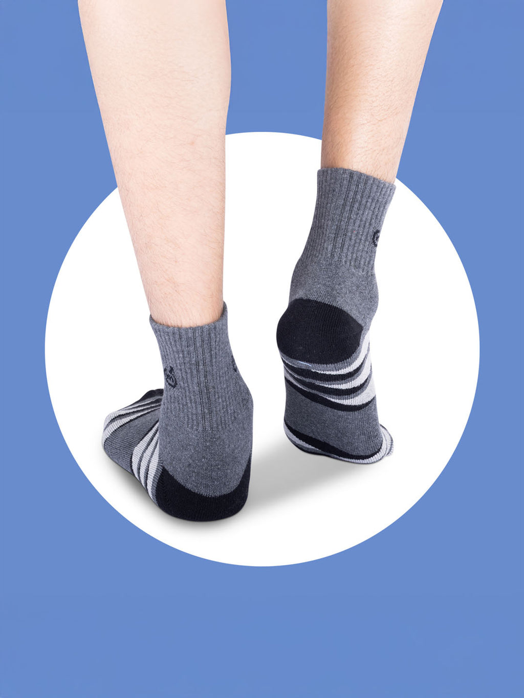Socks Sutra Men’s Ankle Length Sports Socks (Pack of 3) | Cotton Spandex, Sweat-Wicking & Comfortable | MM3021