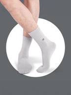 Socks Sutra Men’s Crew/Calf Length Socks (Pack of 3) | Cotton Spandex, Stretch-Fit, Reinforced Heel & Toe | MM3022