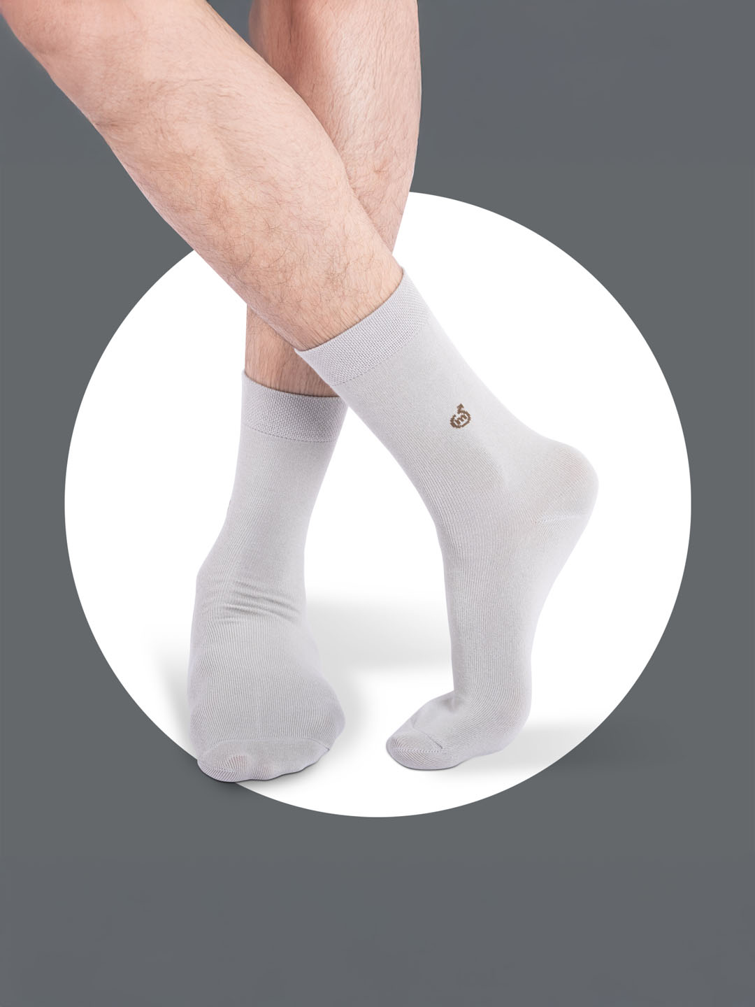 Socks Sutra Men’s Crew/Calf Length Socks (Pack of 3) | Cotton Spandex, Stretch-Fit, Reinforced Heel & Toe | MM3022
