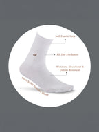 Socks Sutra Men’s Crew/Calf Length Socks (Pack of 3) | Cotton Spandex, Stretch-Fit, Reinforced Heel & Toe | MM3022