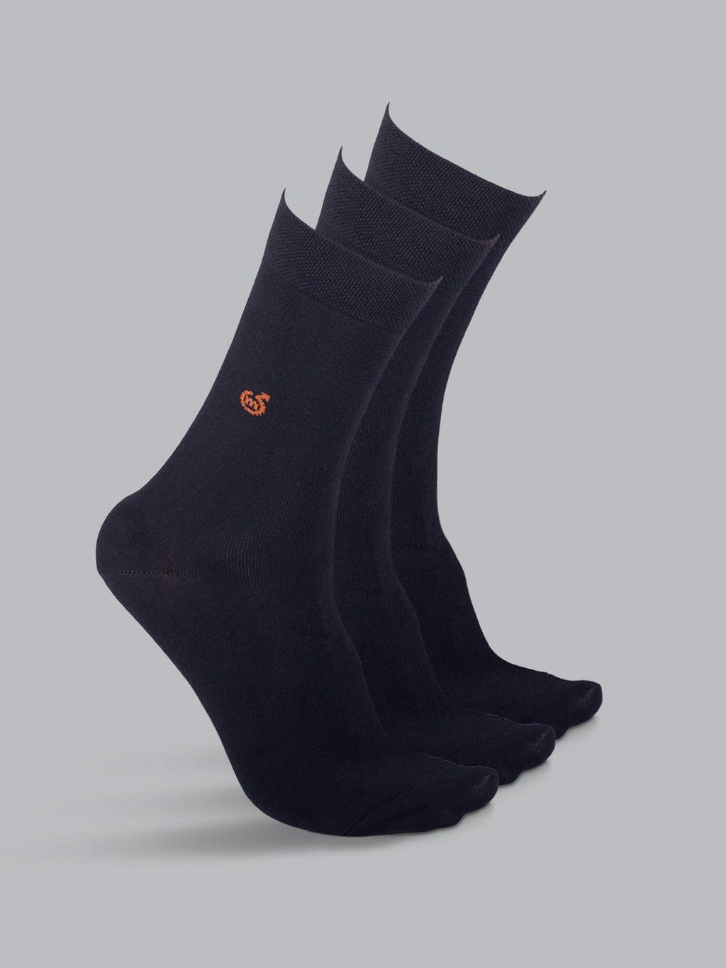 Socks Sutra by Macroman M-Series Men’s Crew/Calf Length Socks (Pack of 3) | Cotton Spandex, Stretch-Fit, Reinforced Heel & Toe | MM3023