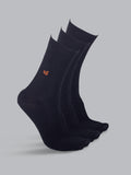 Socks Sutra by Macroman M-Series Men’s Crew/Calf Length Socks (Pack of 3) | Cotton Spandex, Stretch-Fit, Reinforced Heel & Toe | MM3023