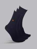 Socks Sutra by Macroman M-Series Men’s Crew/Calf Length Socks (Pack of 3) | Cotton Spandex, Stretch-Fit, Reinforced Heel & Toe | MM3023