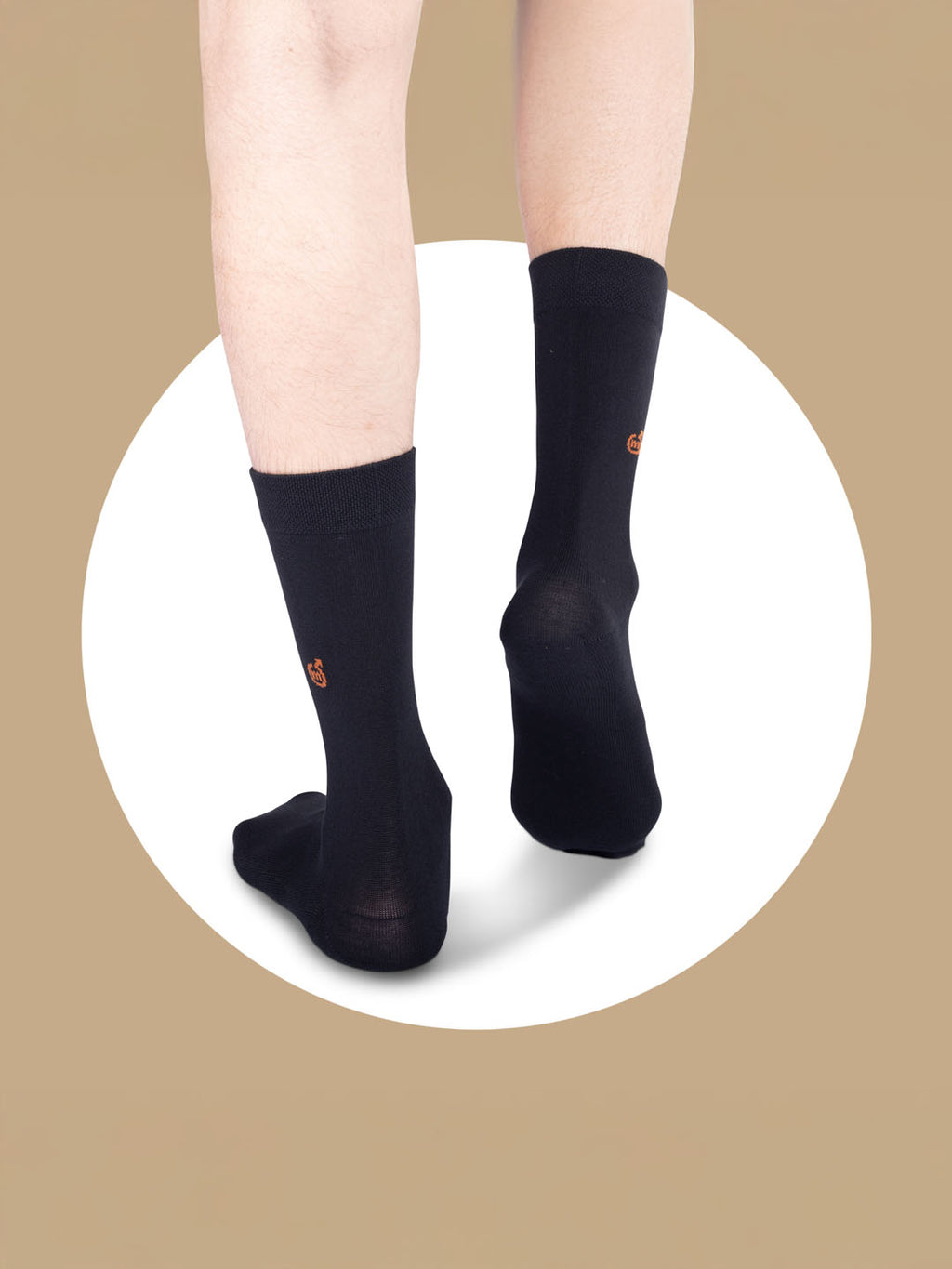 Socks Sutra by Macroman M-Series Men’s Crew/Calf Length Socks (Pack of 3) | Cotton Spandex, Stretch-Fit, Reinforced Heel & Toe | MM3023