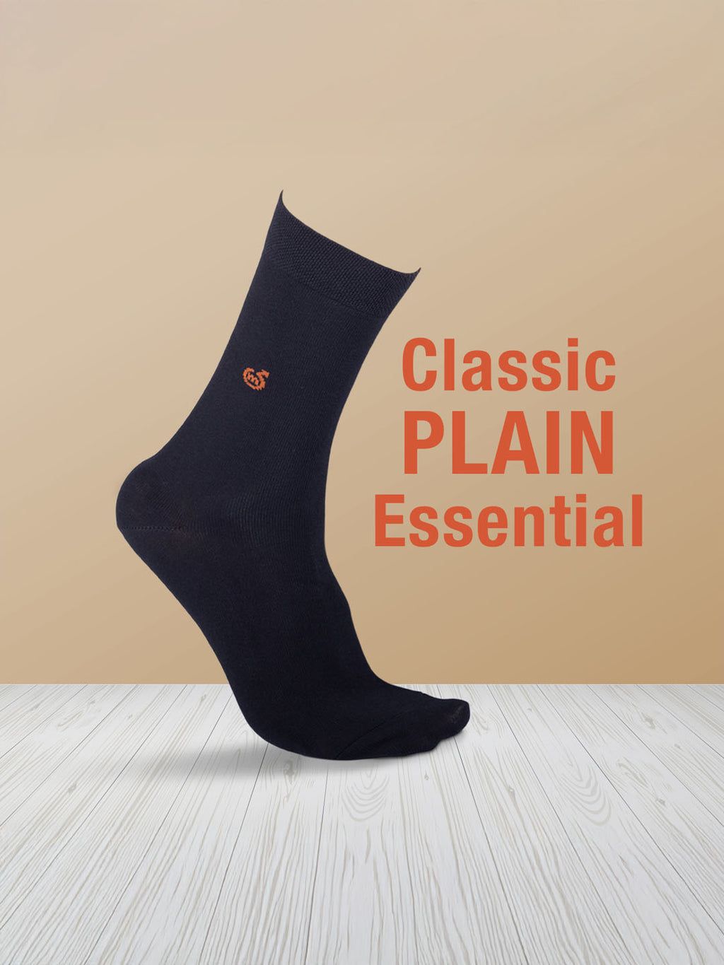 Socks Sutra by Macroman M-Series Men’s Crew/Calf Length Socks (Pack of 3) | Cotton Spandex, Stretch-Fit, Reinforced Heel & Toe | MM3023