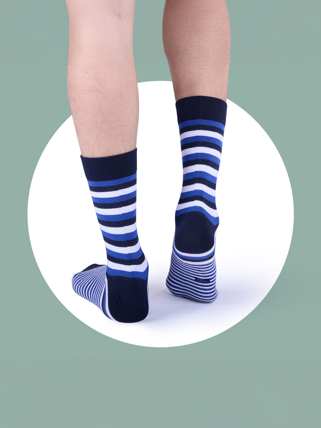 Socks Sutra by Macroman M-Series Men’s Crew/Calf Length Socks (Pack of 3) | Cotton Spandex, Stretch-Fit, Reinforced Heel & Toe | MM3025