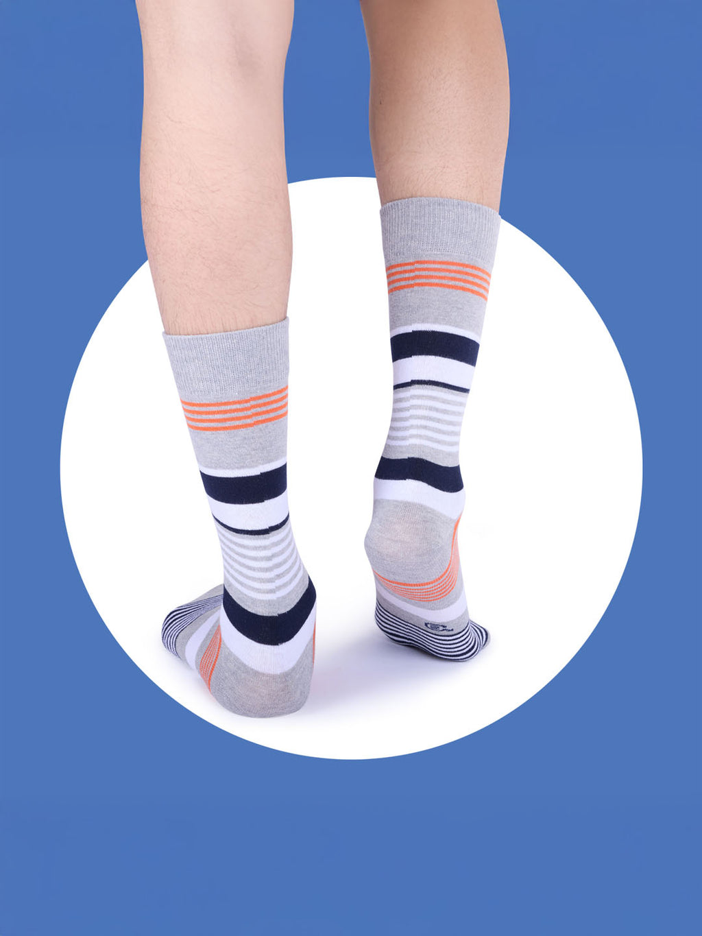 Socks Sutra by Macroman M-Series Men’s Crew/Calf Length Socks (Pack of 3) | Cotton Spandex, Stretch-Fit, Reinforced Heel & Toe | MM3026