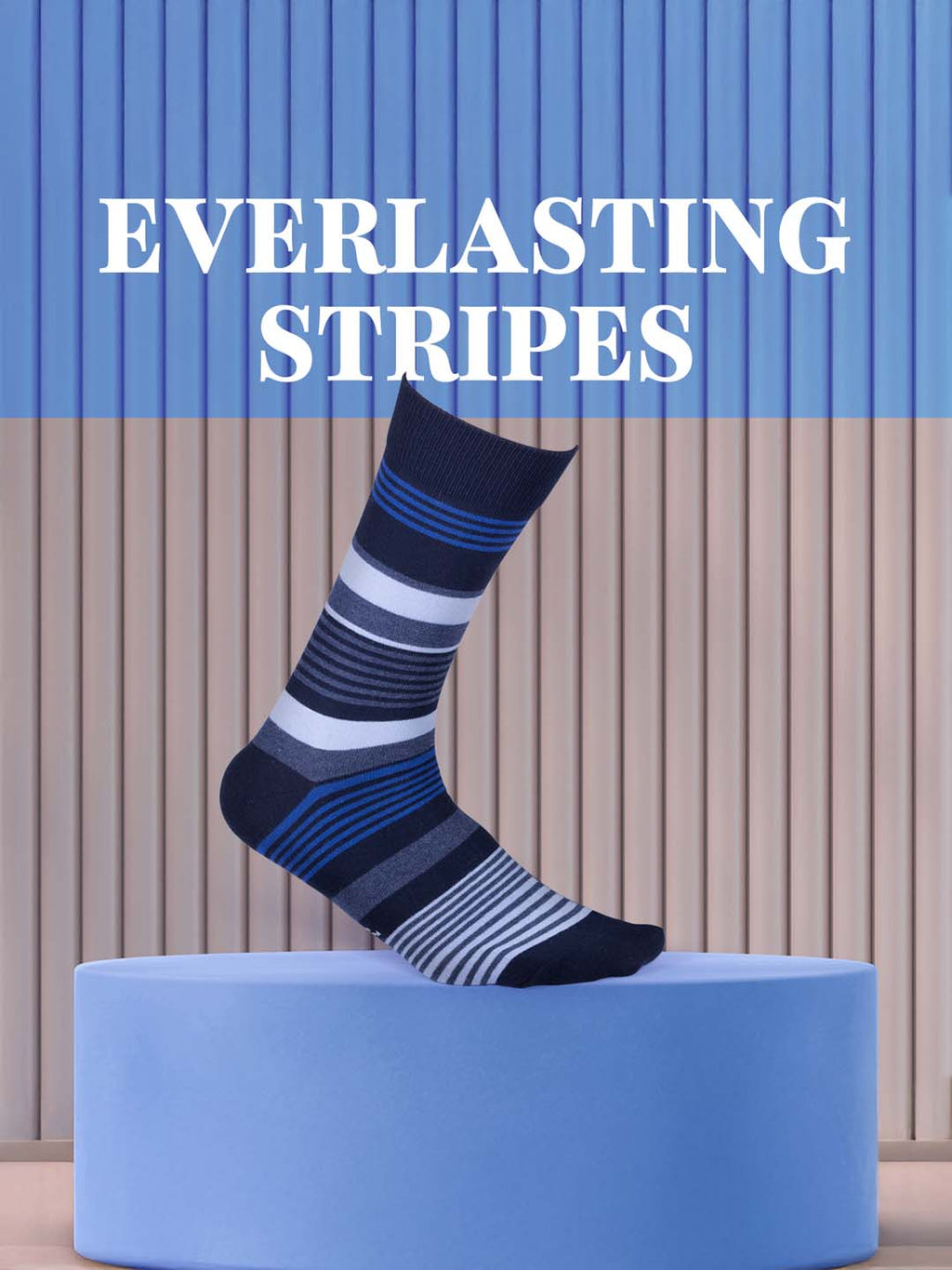 Socks Sutra by Macroman M-Series Men’s Crew/Calf Length Socks (Pack of 3) | Cotton Spandex, Stretch-Fit, Reinforced Heel & Toe | MM3026