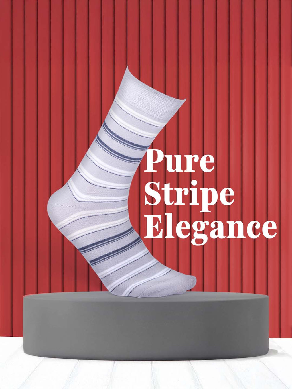 Socks Sutra Men’s Crew/Calf Length Socks (Pack of 3) | Cotton Spandex, Stretch-Fit, Reinforced Heel & Toe | MM3027