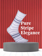 Socks Sutra Men’s Crew/Calf Length Socks (Pack of 3) | Cotton Spandex, Stretch-Fit, Reinforced Heel & Toe | MM3027
