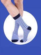 Socks Sutra by Macroman M-Series Men’s Crew/Calf Length Socks (Pack of 3) | Cotton Spandex, Stretch-Fit, Reinforced Heel & Toe | MM3028
