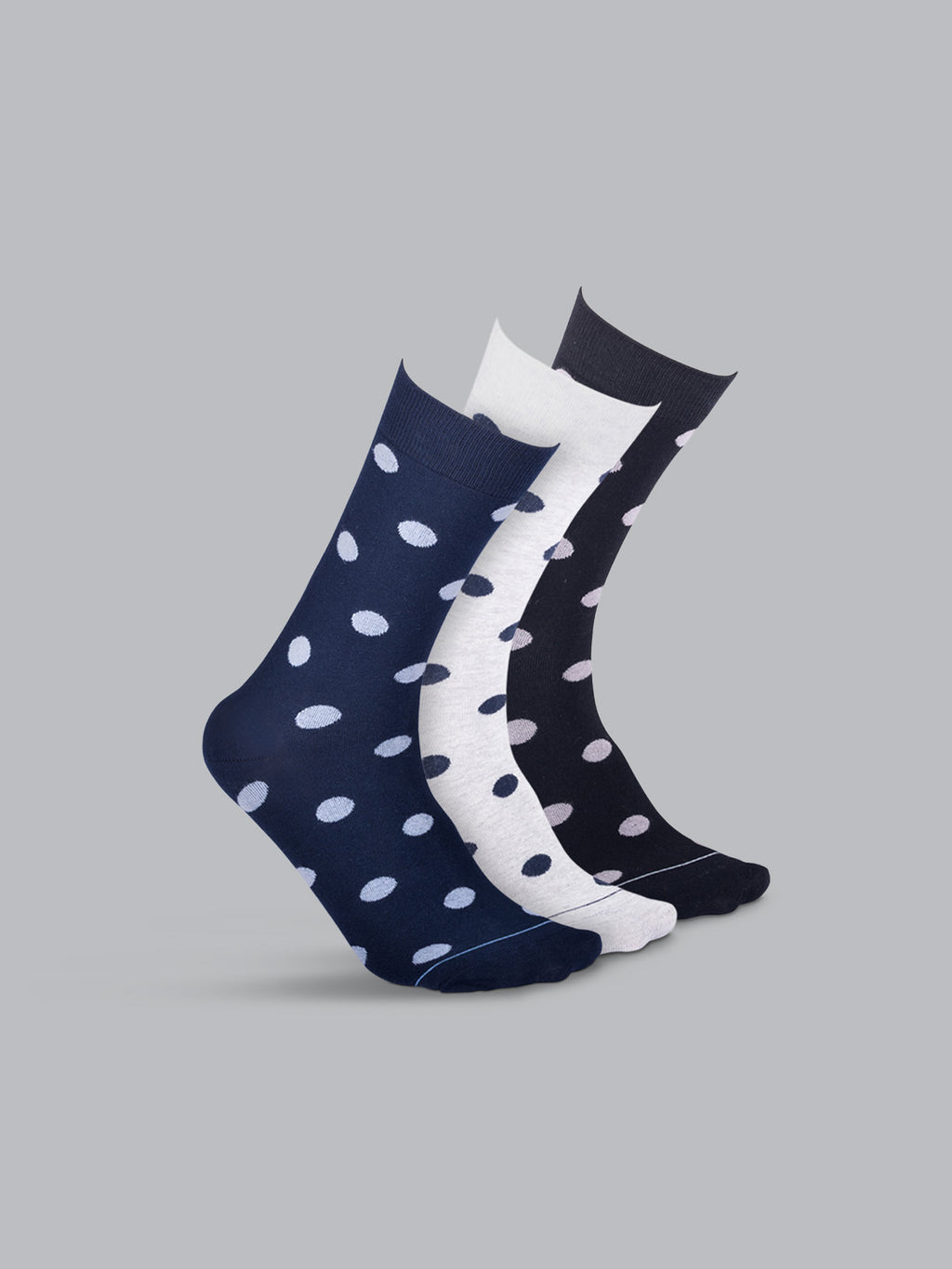 Socks Sutra Men’s Crew/Calf Length Socks (Pack of 3) | Cotton Spandex, Stretch-Fit, Reinforced Heel & Toe | MM3029