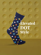 Socks Sutra by Macroman M-Series Men’s Crew/Calf Length Socks (Pack of 3) | Cotton Spandex, Stretch-Fit, Reinforced Heel & Toe | MM3030