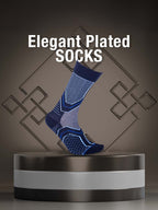 Socks Sutra Men’s Crew/Calf Length Socks (Pack of 3) | Cotton Spandex, Stretch-Fit, Reinforced Heel & Toe | MM3031