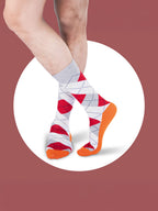 Socks Sutra by Macroman M-Series Men’s Crew/Calf Length Socks (Pack of 3) | Cotton Spandex, Stretch-Fit, Reinforced Heel & Toe | MM3032