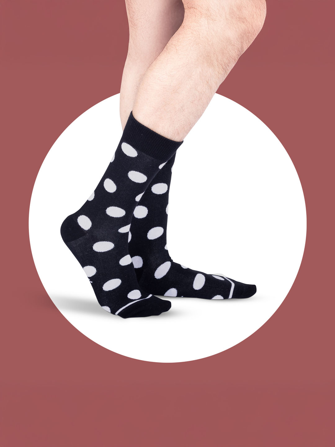 Socks Sutra by Macroman M-Series Men’s Crew/Calf Length Socks (Pack of 3) | Cotton Spandex, Stretch-Fit, Reinforced Heel & Toe | MM3032