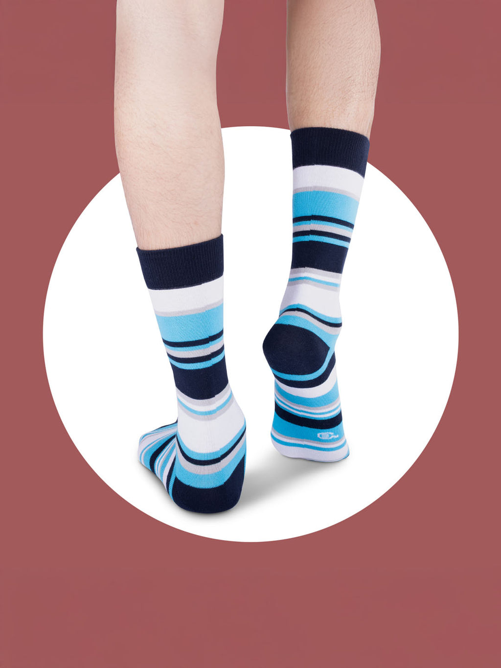 Socks Sutra by Macroman M-Series Men’s Crew/Calf Length Socks (Pack of 3) | Cotton Spandex, Stretch-Fit, Reinforced Heel & Toe | MM3032