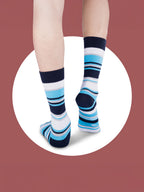 Socks Sutra by Macroman M-Series Men’s Crew/Calf Length Socks (Pack of 3) | Cotton Spandex, Stretch-Fit, Reinforced Heel & Toe | MM3032