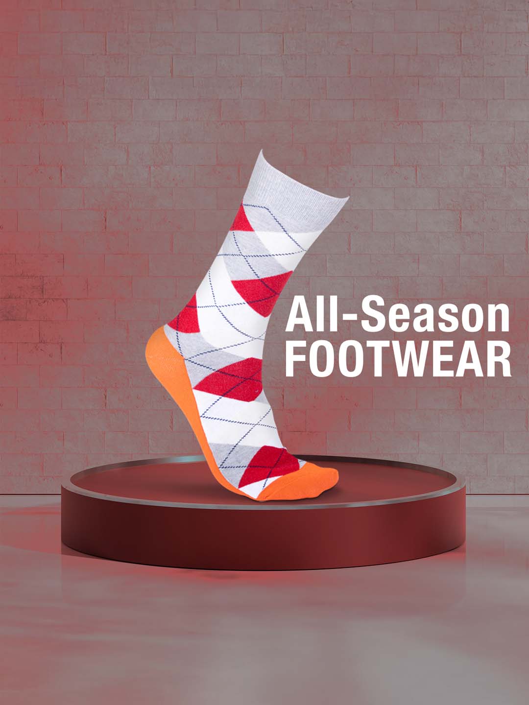 Socks Sutra by Macroman M-Series Men’s Crew/Calf Length Socks (Pack of 3) | Cotton Spandex, Stretch-Fit, Reinforced Heel & Toe | MM3032