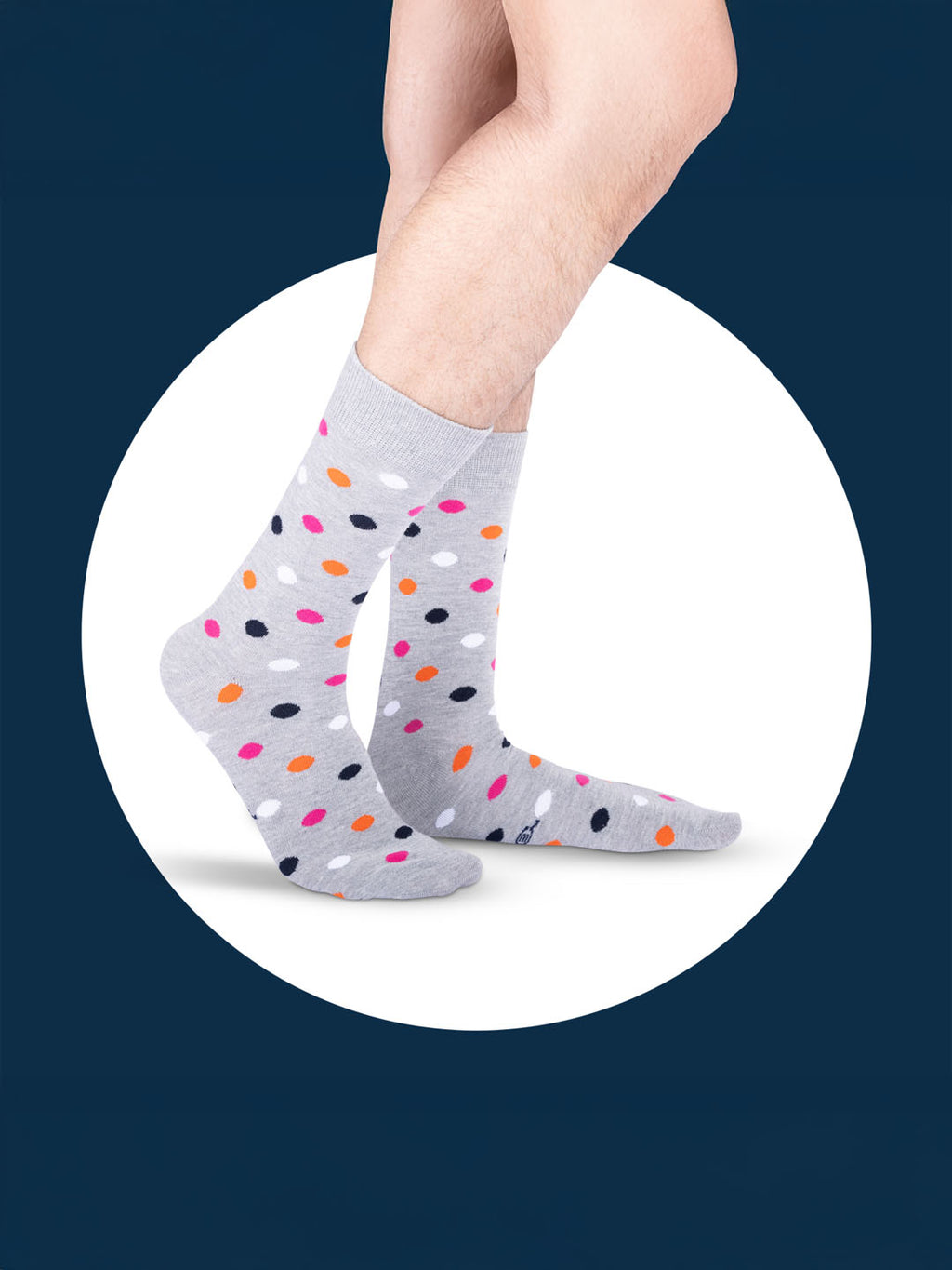 Socks Sutra Men’s Crew/Calf Length Socks (Pack of 3) | Cotton Spandex, Stretch-Fit, Reinforced Heel & Toe | MM3033