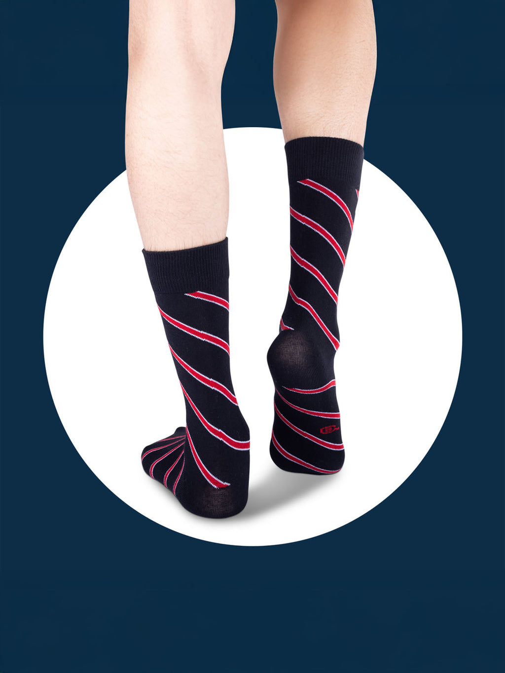 Socks Sutra Men’s Crew/Calf Length Socks (Pack of 3) | Cotton Spandex, Stretch-Fit, Reinforced Heel & Toe | MM3033