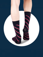 Socks Sutra Men’s Crew/Calf Length Socks (Pack of 3) | Cotton Spandex, Stretch-Fit, Reinforced Heel & Toe | MM3033