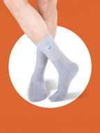 Socks Sutra Men’s Sports Crew/Calf Length Socks (Pack of 3) | Terry Cushion Cotton Spandex, Cushioned & Moisture-Wicking