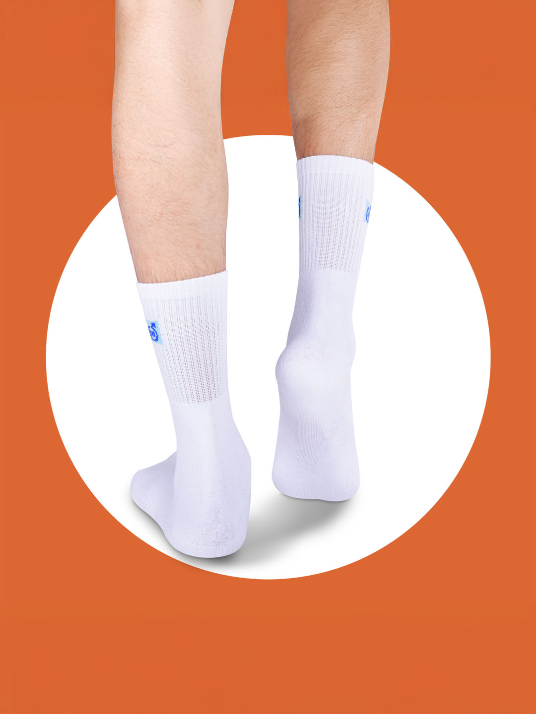 Socks Sutra Men’s Sports Crew/Calf Length Socks (Pack of 3) | Terry Cushion Cotton Spandex, Cushioned & Moisture-Wicking